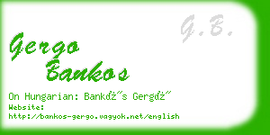 gergo bankos business card